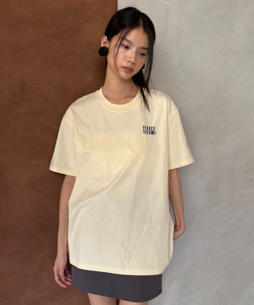 FUULLY STUDIO(フーリィーステューディオ)の「FUULLY STUDIOオリジナルT(Tシャツ/カットソー・レディース・ネイビー/ピンク/ホワイト/ライトイエロー・FREE)」の9枚目の写真
