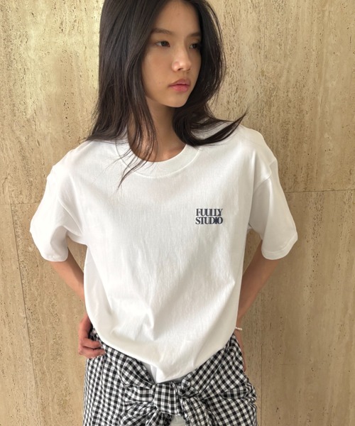 FUULLY STUDIO(フーリィーステューディオ)の「FUULLY STUDIOオリジナルT(Tシャツ/カットソー・レディース・ネイビー/ピンク/ホワイト/ライトイエロー・FREE)」の5枚目の写真