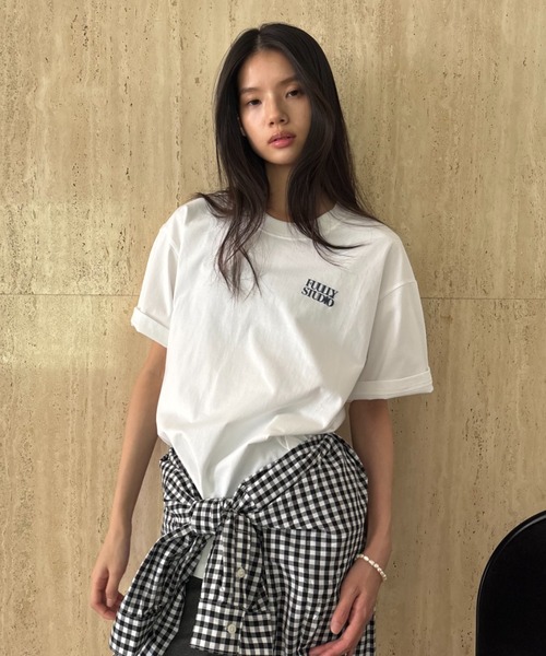 FUULLY STUDIO(フーリィーステューディオ)の「FUULLY STUDIOオリジナルT(Tシャツ/カットソー・レディース・ネイビー/ピンク/ホワイト/ライトイエロー・FREE)」の7枚目の写真