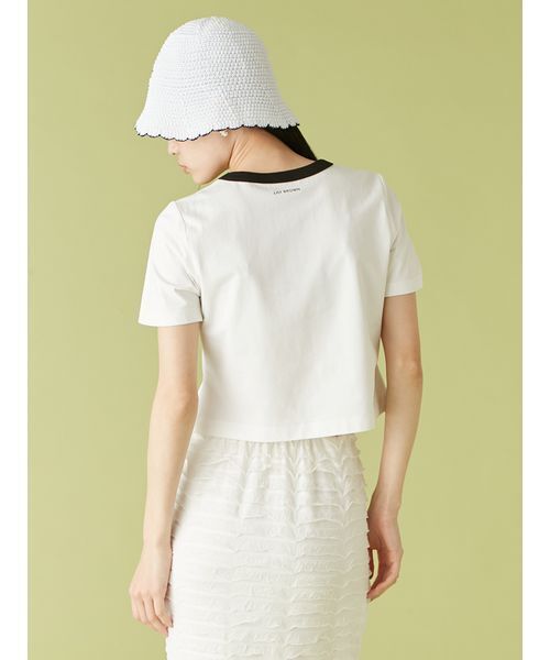 LILY BROWN(リリーブラウン)の「【LILY BROWN×MARY QUANT】グリッターロゴリンガーTシャツ(Tシャツ/カットソー・レディース・ホワイト/レッド・FREE)」の8枚目の写真