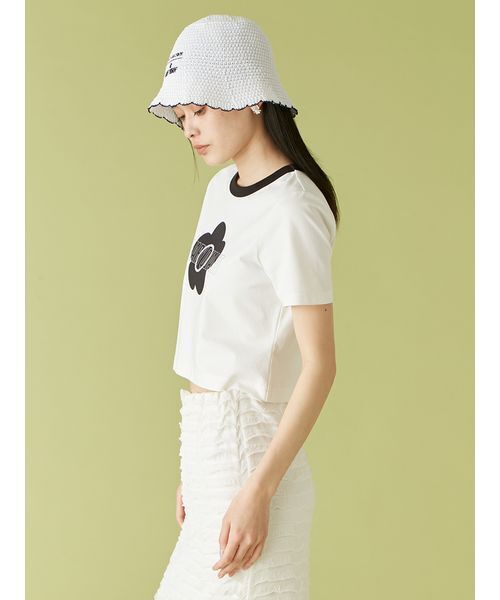 LILY BROWN(リリーブラウン)の「【LILY BROWN×MARY QUANT】グリッターロゴリンガーTシャツ(Tシャツ/カットソー・レディース・ホワイト/レッド・FREE)」の9枚目の写真