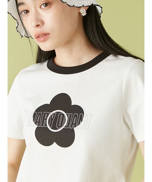LILY BROWN×MARY QUANT】グリッターロゴリンガーTシャツ（T