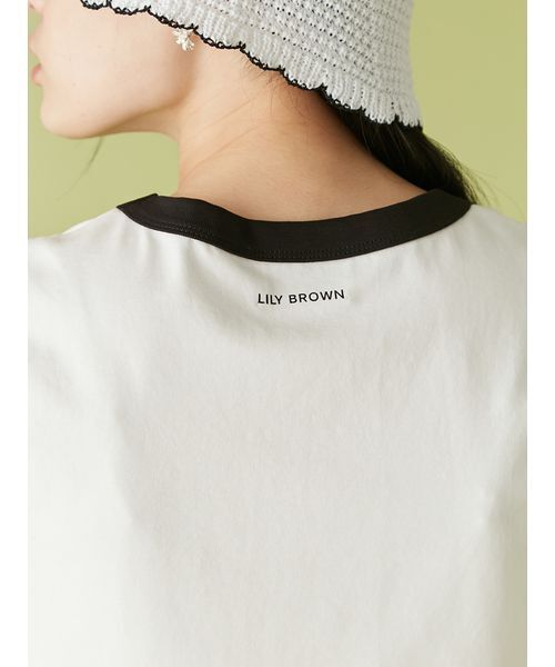 LILY BROWN(リリーブラウン)の「【LILY BROWN×MARY QUANT】グリッターロゴリンガーTシャツ(Tシャツ/カットソー・レディース・ホワイト/レッド・FREE)」の13枚目の写真