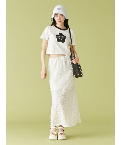 LILY BROWN(リリーブラウン)の「【LILY BROWN×MARY QUANT】グリッターロゴリンガーTシャツ(Tシャツ/カットソー・レディース・ホワイト/レッド・FREE)」の14枚目の写真