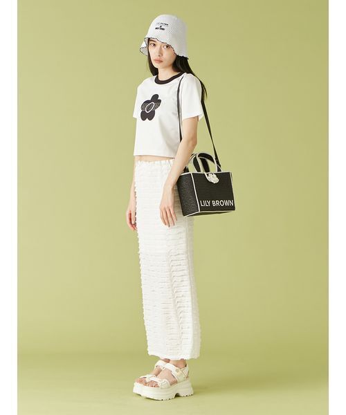 LILY BROWN(リリーブラウン)の「【LILY BROWN×MARY QUANT】グリッターロゴリンガーTシャツ(Tシャツ/カットソー・レディース・ホワイト/レッド・FREE)」の15枚目の写真