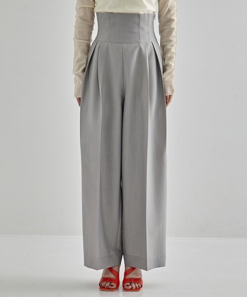 UNITED TOKYO(ユナイテッドトウキョウ)の「Corset Trousers|セットアップ/オケージョン/春服/オフィスカジュアル(その他パンツ・レディース・ダークグレー/ライトグレー・1/2)」の5枚目の写真