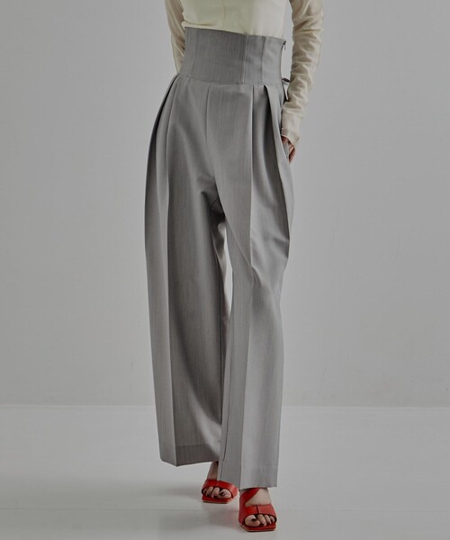 UNITED TOKYO(ユナイテッドトウキョウ)の「Corset Trousers|セットアップ/オケージョン/春服/オフィスカジュアル(その他パンツ・レディース・ダークグレー/ライトグレー・1/2)」の16枚目の写真