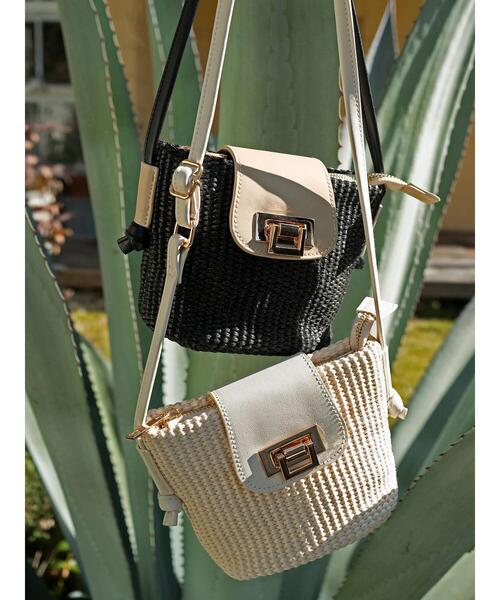 Te chichi TERRASSE(テチチテラス)の「雑材ミニショルダーバッグ《2025summer catalog item》(ハンドバッグ・レディース・オフホワイト/ブラック・F)」の11枚目の写真