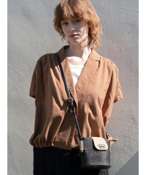 Te chichi TERRASSE(テチチテラス)の「雑材ミニショルダーバッグ《2025summer catalog item》(ハンドバッグ・レディース・オフホワイト/ブラック・F)」の10枚目の写真