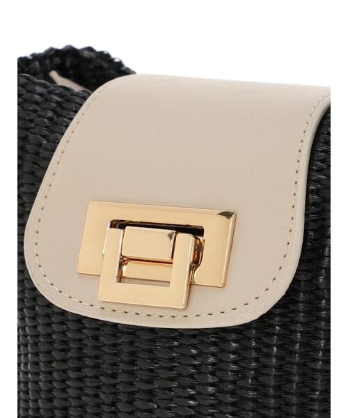 Te chichi TERRASSE(テチチテラス)の「雑材ミニショルダーバッグ《2025summer catalog item》(ハンドバッグ・レディース・オフホワイト/ブラック・F)」の14枚目の写真