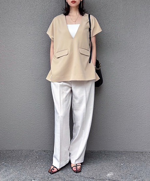 リネンライクフラップポケットプルオーバー Emma Taylor│STYLEDOOR