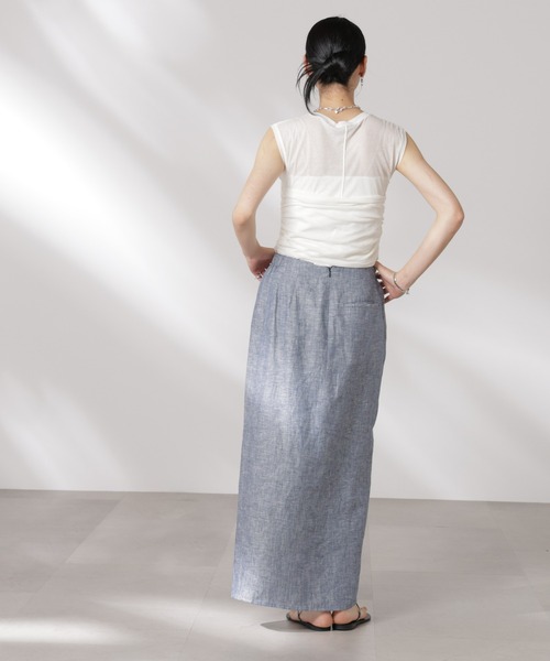 NANO universe(ナノユニバース)の「ドッキングビスチェシアートップス(Tシャツ/カットソー・レディース・オフホワイト/チャコール・S/M)」の18枚目の写真