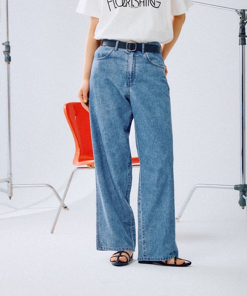 LEPSIM(レプシィム)の「ストレートデニムパンツ 290487(デニムパンツ・レディース・チャコールグレー/ネイビー/ブルー・MEDIUM/LARGE)」の3枚目の写真