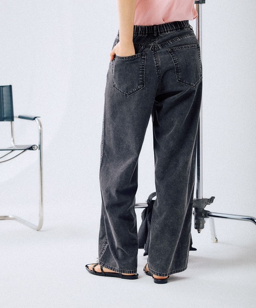 LEPSIM(レプシィム)の「ストレートデニムパンツ 290487(デニムパンツ・レディース・チャコールグレー/ネイビー/ブルー・MEDIUM/LARGE)」の6枚目の写真