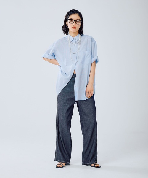 LEPSIM(レプシィム)の「ストレートデニムパンツ 290487(デニムパンツ・レディース・チャコールグレー/ネイビー/ブルー・MEDIUM/LARGE)」の19枚目の写真