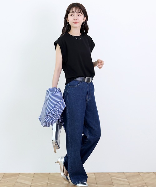 Aletta vita(アレッタビータ)の「シルケットライクフレンチカットソー(Tシャツ/カットソー・レディース・ベージュ/ブラック/オフホワイト・M)」の16枚目の写真