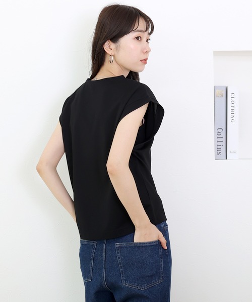 Aletta vita(アレッタビータ)の「シルケットライクフレンチカットソー(Tシャツ/カットソー・レディース・ベージュ/ブラック/オフホワイト・M)」の13枚目の写真