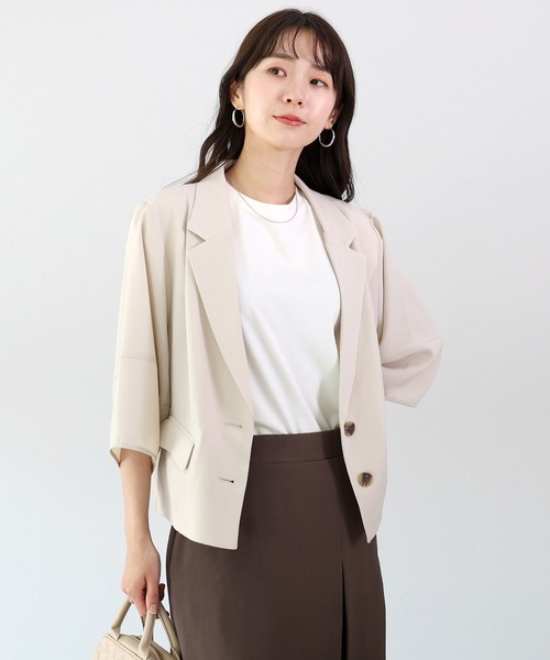 Aletta vita(アレッタビータ)の「シルケットライクフレンチカットソー(Tシャツ/カットソー・レディース・ベージュ/ブラック/オフホワイト・M)」の4枚目の写真