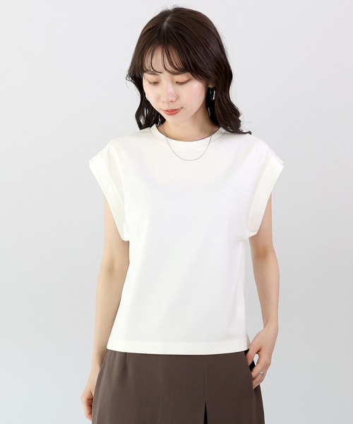 Aletta vita(アレッタビータ)の「シルケットライクフレンチカットソー(Tシャツ/カットソー・レディース・ベージュ/ブラック/オフホワイト・M)」の12枚目の写真