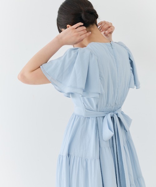 AND COUTURE（アンドクチュール）の「ギャザーVネックティアード