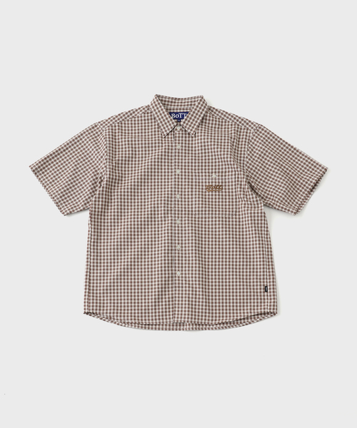 BOTT シャツ　茶色XL BOTT（ボット）の「BoTT / ボット Multi Check S/S Shirt
