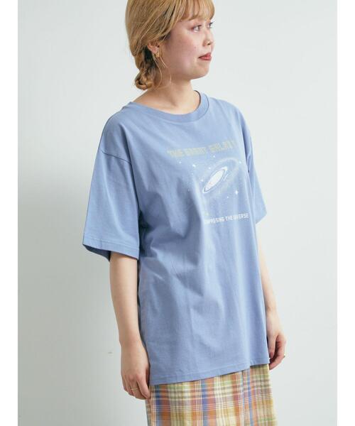 SM2(エスエムツー)の「ギャラクシープリントTシャツ(Tシャツ/カットソー・レディース・ブルー/オフホワイト/ブラック・F)」の8枚目の写真