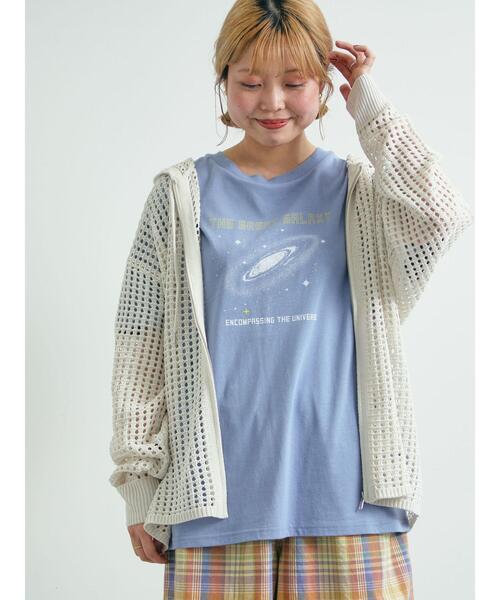 SM2(エスエムツー)の「ギャラクシープリントTシャツ(Tシャツ/カットソー・レディース・ブルー/オフホワイト/ブラック・F)」の10枚目の写真
