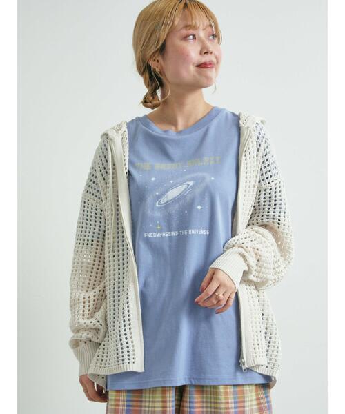 SM2(エスエムツー)の「ギャラクシープリントTシャツ(Tシャツ/カットソー・レディース・ブルー/オフホワイト/ブラック・F)」の11枚目の写真