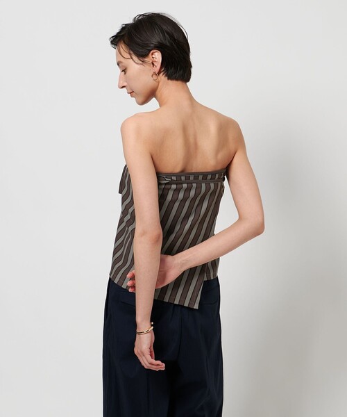 TO UNITED ARROWS（トゥーユナイテッドアローズ）の「【別注】＜CURRENTAGE for TO UNITED ARROWS＞ストライプ パンツ（その他パンツ・レディース・ダークブラウン・FREE）」の6枚目の写真