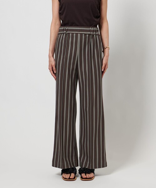 TO UNITED ARROWS（トゥーユナイテッドアローズ）の「【別注】＜CURRENTAGE for TO UNITED ARROWS＞ストライプ パンツ（その他パンツ・レディース・ダークブラウン・FREE）」の8枚目の写真