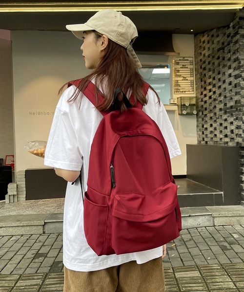 NANEA(ナネア)の「サイドポケットリュックサック(バックパック/リュック・レディース・ブラック/ボルドー/ホワイト・フリー)」の9枚目の写真