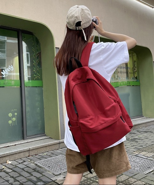 NANEA(ナネア)の「サイドポケットリュックサック(バックパック/リュック・レディース・ブラック/ボルドー/ホワイト・フリー)」の8枚目の写真
