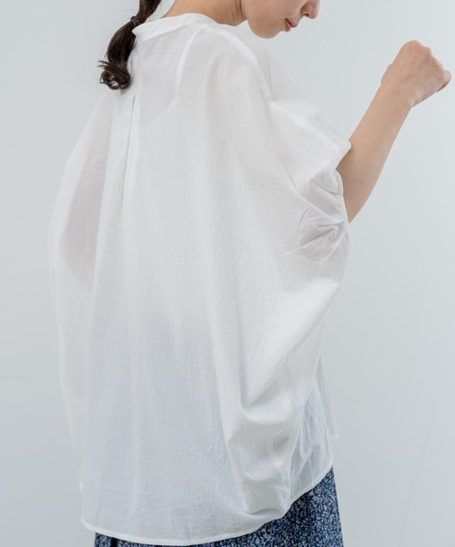 refinedworks（リファインドワークス）の「【refinedworks】体型カバー も叶う リラックス シャツ（シャツ/ブラウス・レディース・ホワイト/オレンジ/ブラック・FREE）」の6枚目の写真