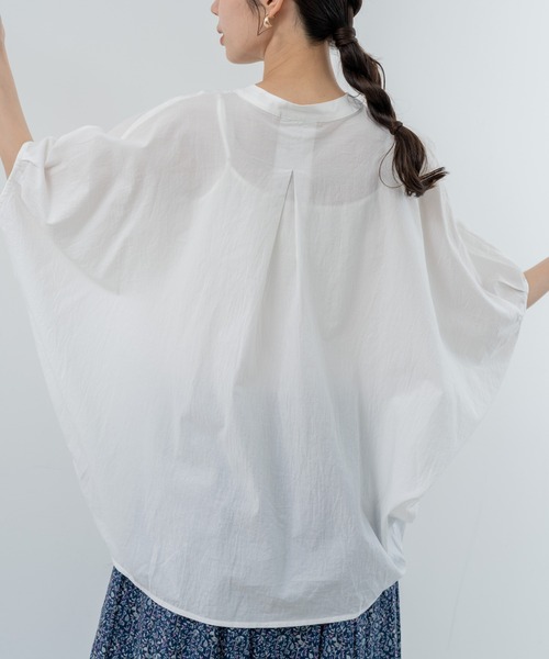 refinedworks（リファインドワークス）の「【refinedworks】体型カバー も叶う リラックス シャツ（シャツ/ブラウス・レディース・ホワイト/オレンジ/ブラック・FREE）」の7枚目の写真