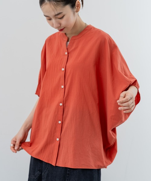 refinedworks（リファインドワークス）の「【refinedworks】体型カバー も叶う リラックス シャツ（シャツ/ブラウス・レディース・ホワイト/オレンジ/ブラック・FREE）」の8枚目の写真