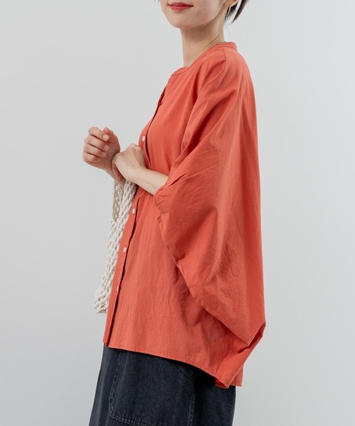 refinedworks（リファインドワークス）の「【refinedworks】体型カバー も叶う リラックス シャツ（シャツ/ブラウス・レディース・ホワイト/オレンジ/ブラック・FREE）」の10枚目の写真
