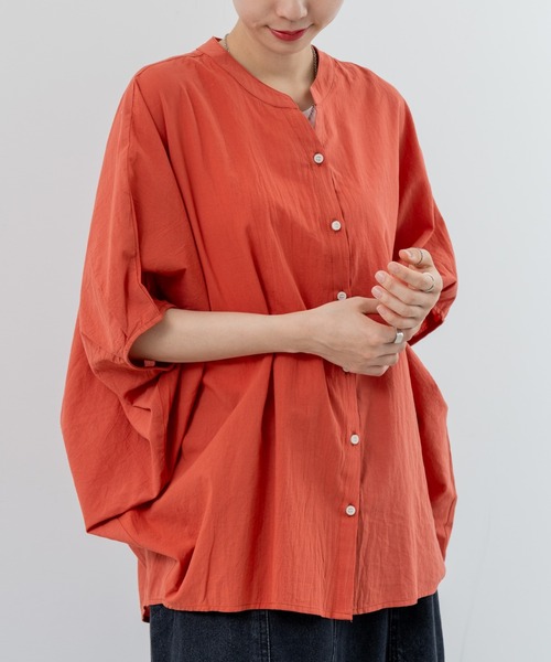 refinedworks（リファインドワークス）の「【refinedworks】体型カバー も叶う リラックス シャツ（シャツ/ブラウス・レディース・ホワイト/オレンジ/ブラック・FREE）」の11枚目の写真