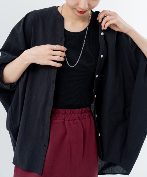 refinedworks（リファインドワークス）の「【refinedworks】体型カバー も叶う リラックス シャツ（シャツ/ブラウス・レディース・ホワイト/オレンジ/ブラック・FREE）」の14枚目の写真