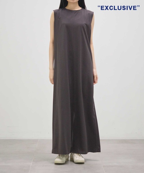 KANEMASA PHIL.(カネマサフィル)の「【KANEMASA PHIL./カネマサフィル】別注 46G dress/Iラインロングノースリーブワンピース(ワンピース・レディース・イエロー/ブラウン/ブラック/ブルー・SMALL/MEDIUM)」の3枚目の写真