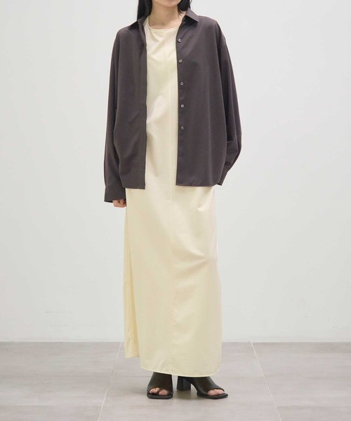 KANEMASA PHIL.(カネマサフィル)の「【KANEMASA PHIL./カネマサフィル】別注 46G dress/Iラインロングノースリーブワンピース(ワンピース・レディース・イエロー/ブラウン/ブラック/ブルー・SMALL/MEDIUM)」の8枚目の写真