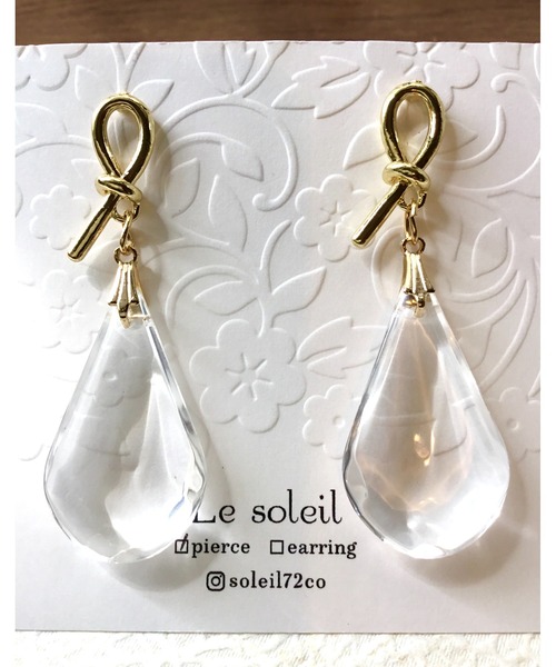 tone(トーン)の「【Le soleil】ドイツ製アクリル ドロップピアス(MA)(ピアス(両耳用)・レディース・その他4/その他1/その他2/その他3・FREE)」の3枚目の写真