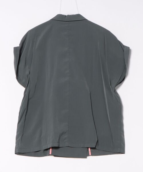 Q（キュー）の「ダブルブレストジレジャケット（テーラードジャケット・レディース・チャコールグレー/オリーブ/ベージュ・MEDIUM）」の7枚目の写真