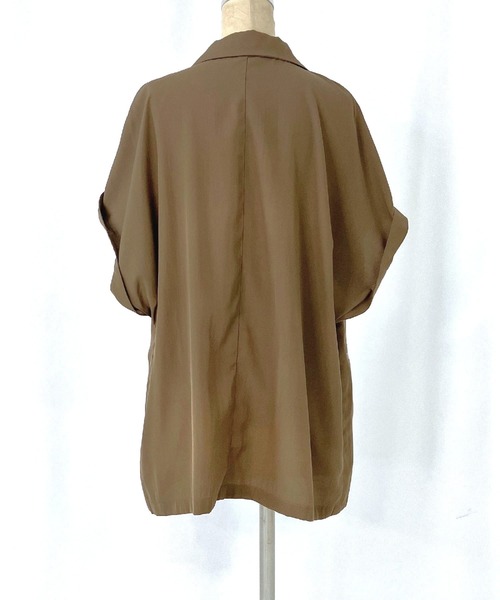 Q（キュー）の「ダブルブレストジレジャケット（テーラードジャケット・レディース・チャコールグレー/オリーブ/ベージュ・MEDIUM）」の10枚目の写真