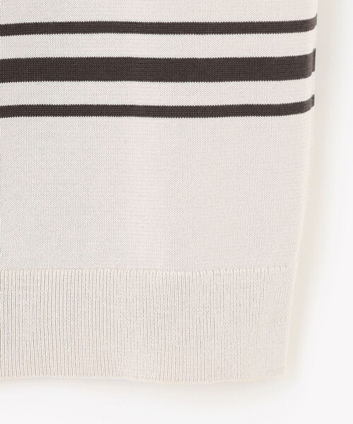 J.PRESS（ジェイプレス）の「【WEB限定カラーあり・洗える・抗菌防臭】COTTON POLYESTER ボーダー 襟付き ニット（ニット/セーター・レディース・ライトグレー系1/ブラウン系1/ネイビー系1・LARGE/MEDIUM）」の15枚目の写真