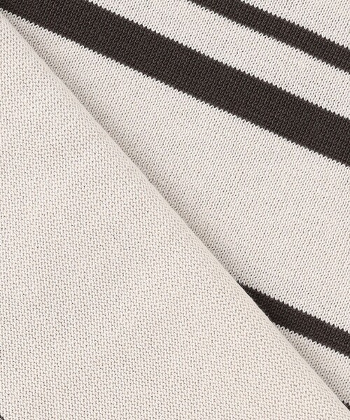 J.PRESS（ジェイプレス）の「【WEB限定カラーあり・洗える・抗菌防臭】COTTON POLYESTER ボーダー 襟付き ニット（ニット/セーター・レディース・ライトグレー系1/ブラウン系1/ネイビー系1・LARGE/MEDIUM）」の16枚目の写真