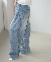 サイド切り替え ダブルポケットワイドデニム chw25s072