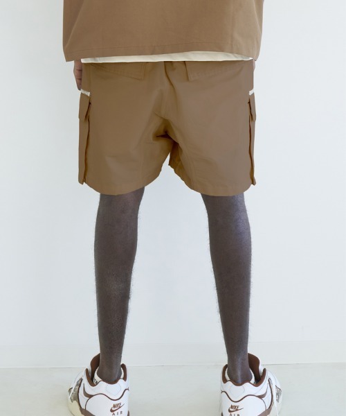 yzerr着用 MLVINCE カーゴパンツ 34 ブラウン MLVINCE / メルヴィンス】NYLON CARGO SHORTS / ブラウン