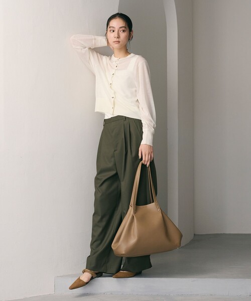 BEAUTY&YOUTH UNITED ARROWS（ビューティーアンドユースユナイテッドアローズ）の「タック トートバッグ -2WAY-（トートバッグ・レディース・ブラック/モカ・FREE）」の8枚目の写真