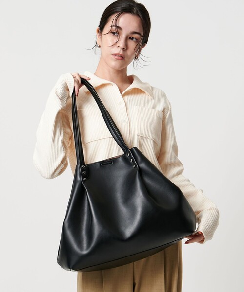 BEAUTY&YOUTH UNITED ARROWS（ビューティーアンドユースユナイテッドアローズ）の「タック トートバッグ -2WAY-（トートバッグ・レディース・ブラック/モカ・FREE）」の14枚目の写真