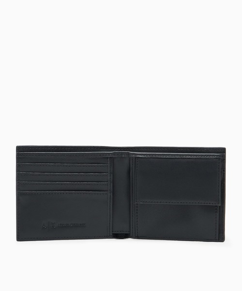 ARMANI EXCHANGE（アルマーニエクスチェンジ）の「【A|X アルマーニ エクスチェンジ】オールオーバーエンボスロゴ 二つ折り財布（コインケース付き）（財布・メンズ・ブラック・FREE）」の3枚目の写真